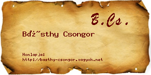 Básthy Csongor névjegykártya